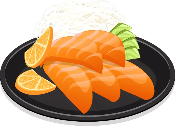 Salmon sashimi