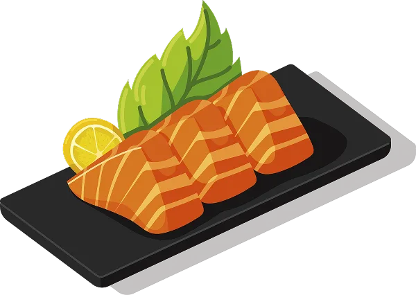 Assorted sashimi with salmon and tuna